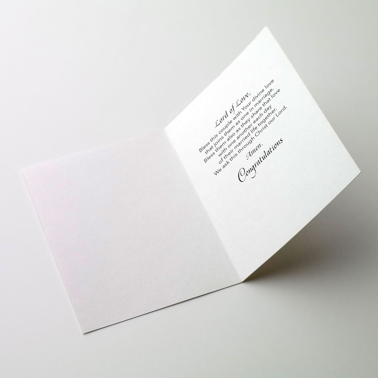 They Are No Longer Two, But One - Wedding Congratulations Card