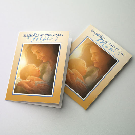 Blessings at Christmas, Mom - Christmas Card for Mother