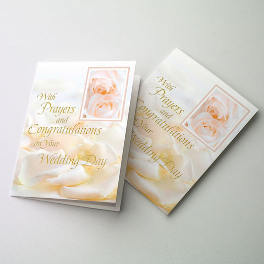 With Prayers and Congratulations on Your Wedding Day - Wedding Congratulations Card