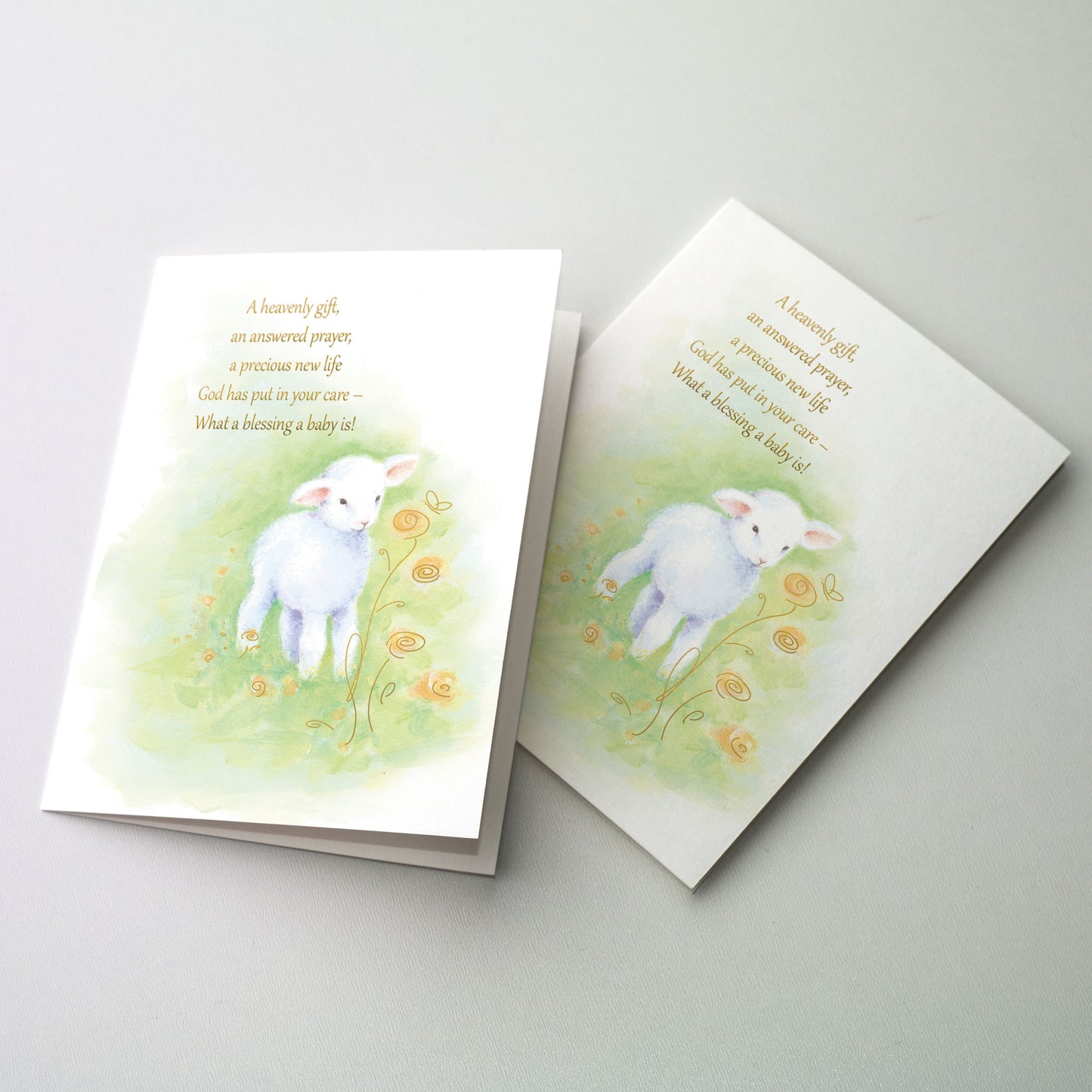 A Heavenly Gift, An Answered Prayer - Baby Congratulations Card
