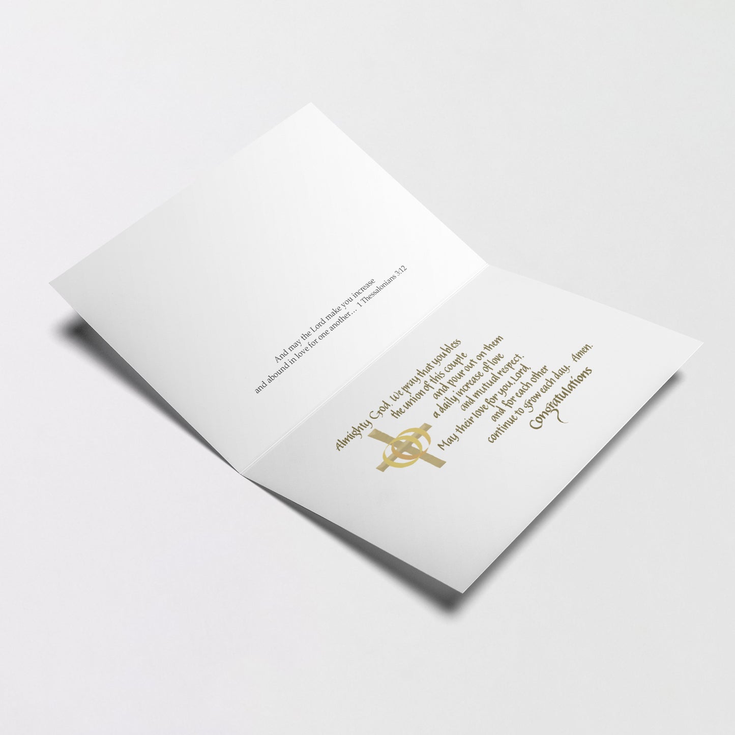 For the Happy Couple: A Wedding Prayer - Wedding Congratulations Card