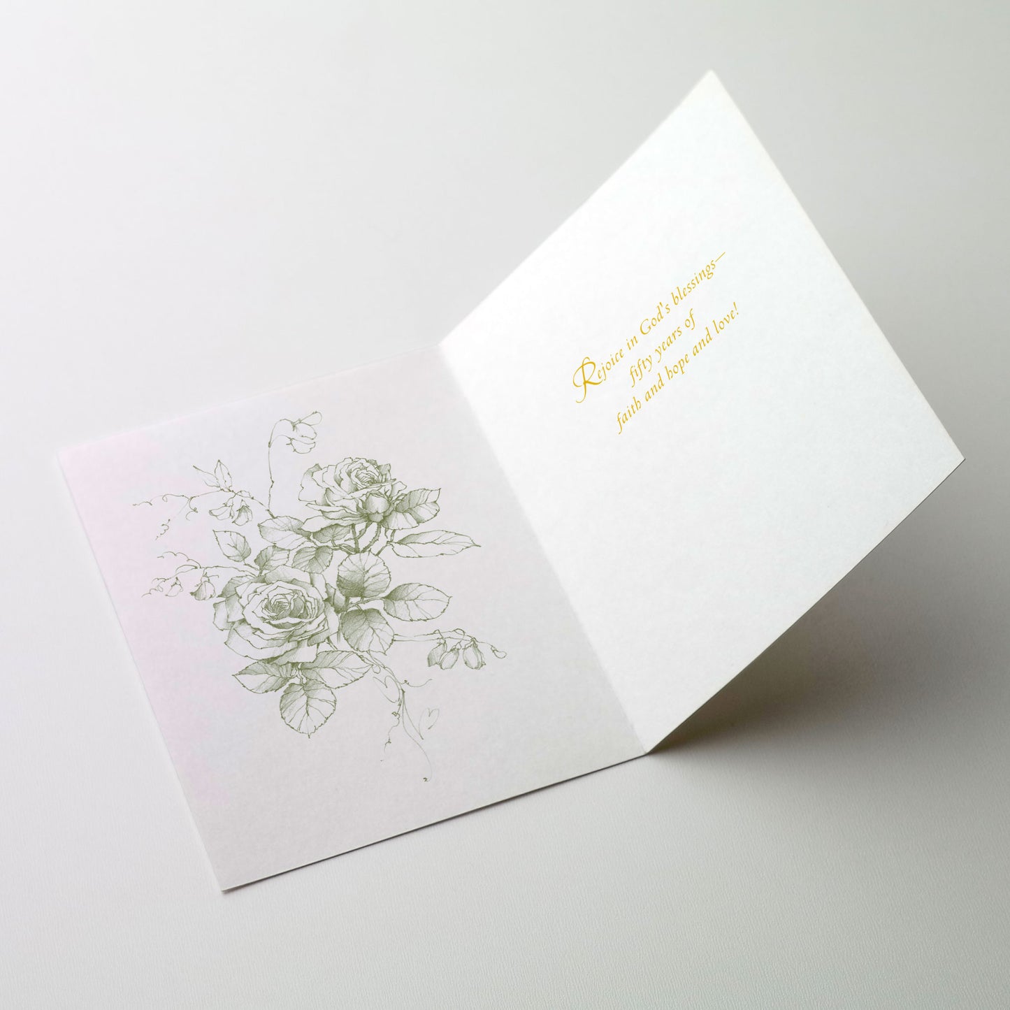 Best Wishes on Your Golden Anniversary - 50th Wedding Anniversary Card