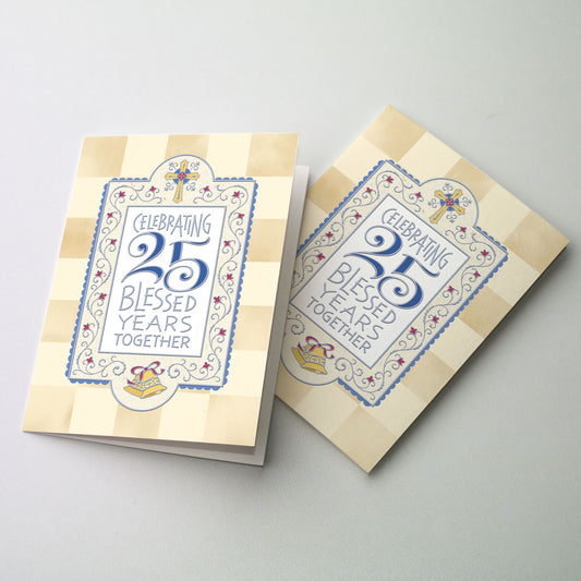 25 Blessed Years Together - 25th Wedding Anniversary Card