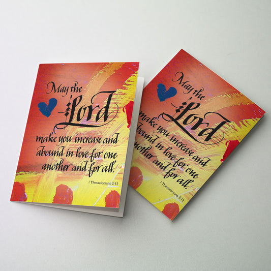 May the Lord Make You Abound in Love - Inspirational Blank Card