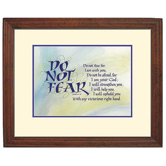Calligraphy and color proclaim inspirational words from the prophet Isaiah. Fits 14&quot; x 11&quot; frame.