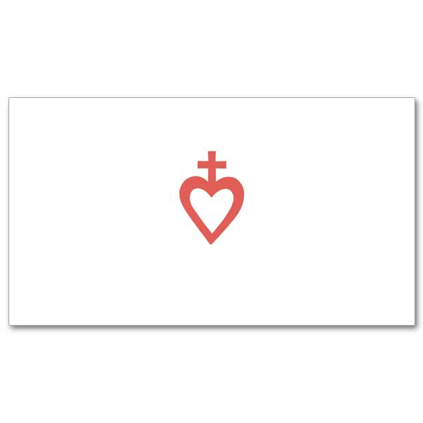 A heart combined with a simple cross.