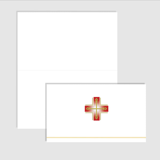 Red/Gold Cross - Folded Notes