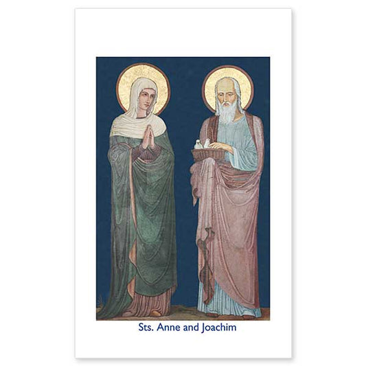Beuronese mural of Saints Joachim and Ann (grandparents of Jesus), painted by a monk of Conception Abbey, the Basilica of the Immaculate Conception, Conception, Missouri.