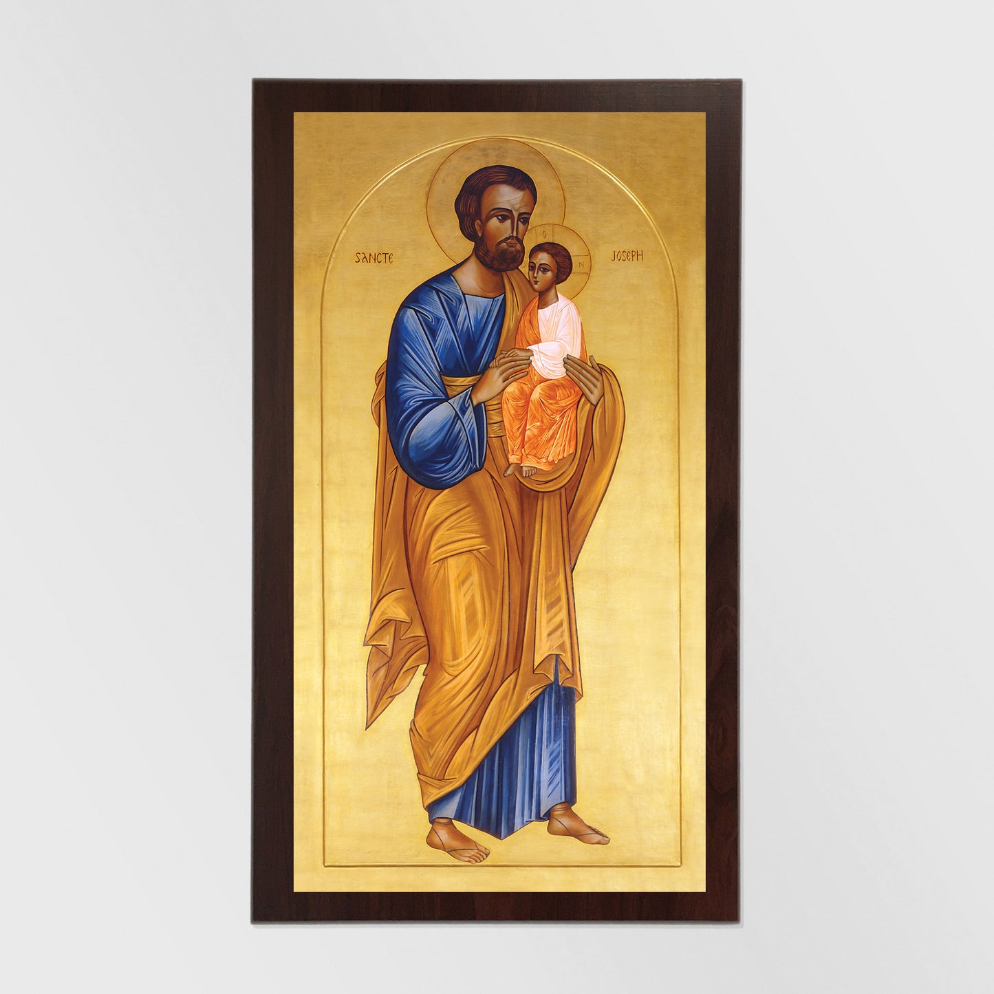 St. Joseph and the Christ Child - Icon Reproduction