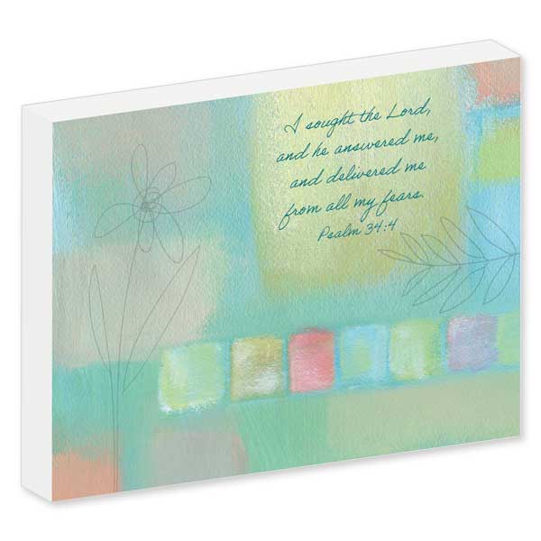 White block with featured Bible verse on whimsical pastel background