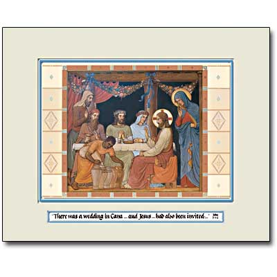 A great wedding gift! Matted prints are double matted, foam-core backed and fit a standard 20&quot; x 16&quot; frame. This is a reproduction of one of the Beuronese murals from our Abbey church, the Baslica of the Immaculate Conception.