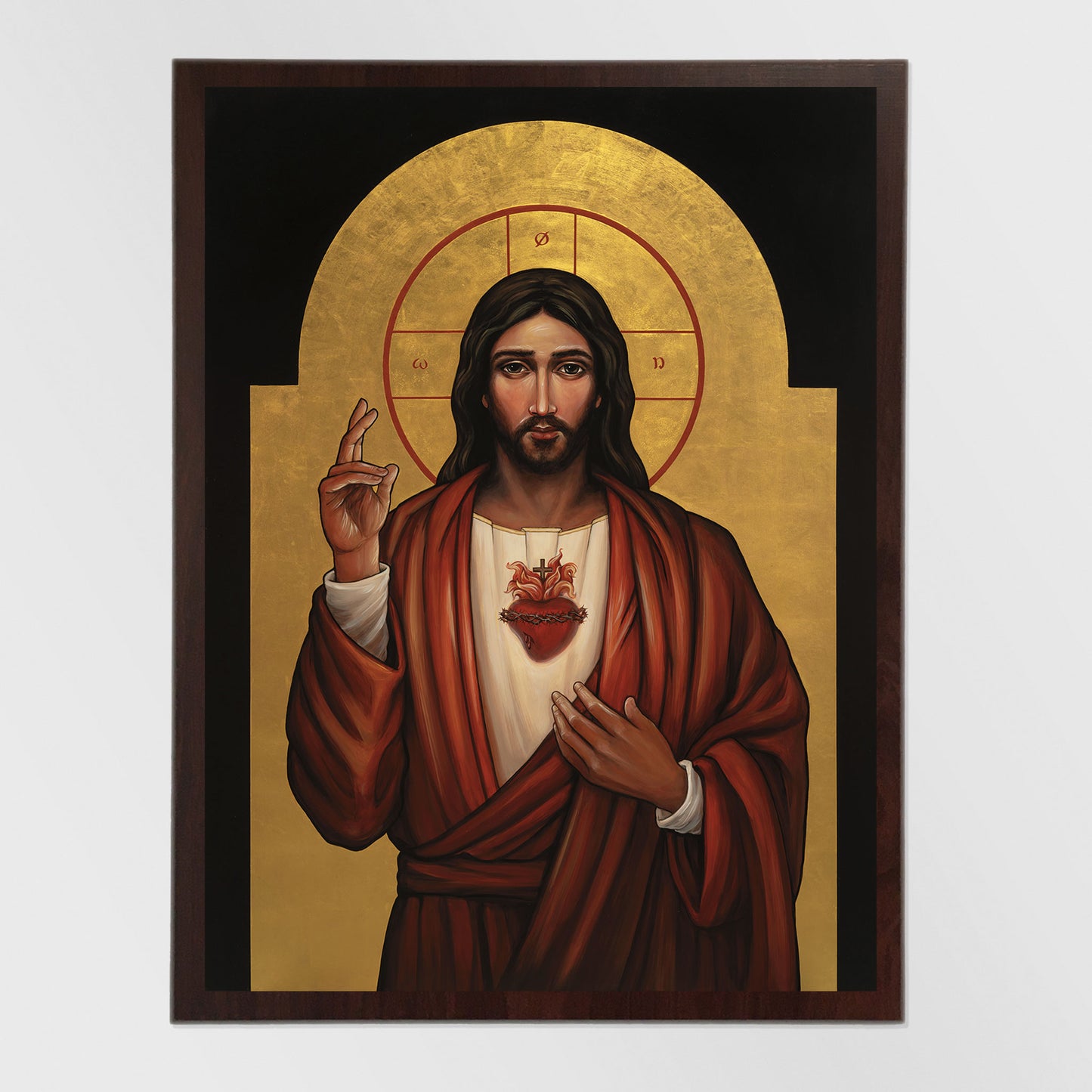 Sacred Heart of Jesus Print on Wood Reproduction