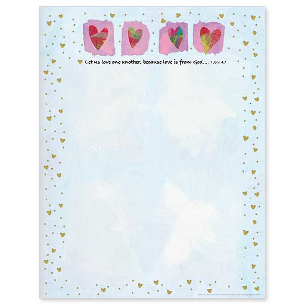 Heart collage notepaper