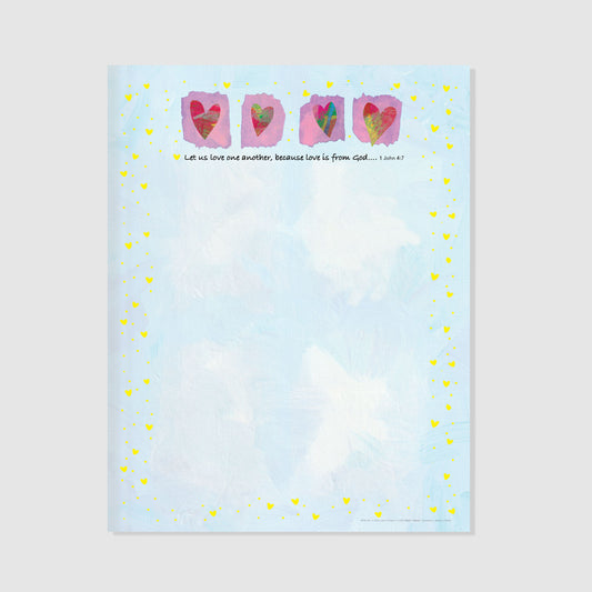 Let Us Love One Another - Valentine Stationery