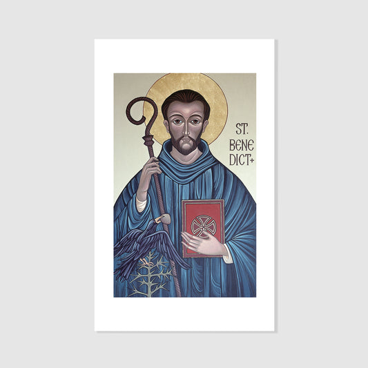 St. Benedict Icon (McGough) - Icon Holy Card