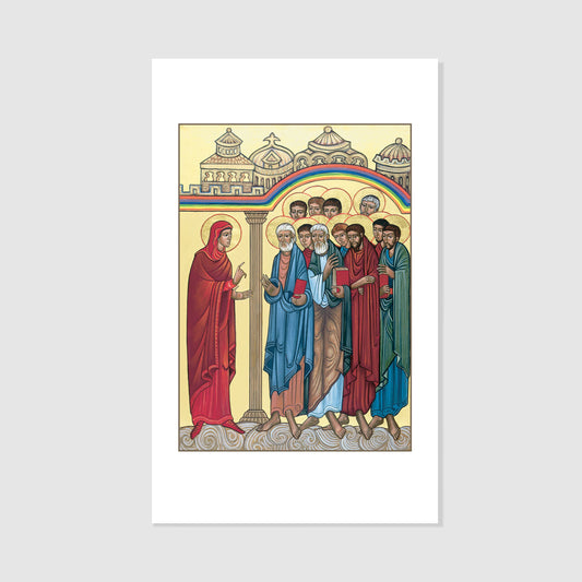 Mary Magdalene Announces the Resurrection - Icon Holy Card