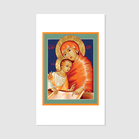 Our Lady the Teacher - Icon Holy Card