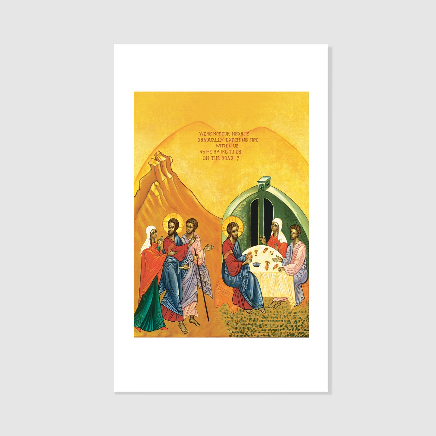 The Road to Emmaus - Icon Holy Card