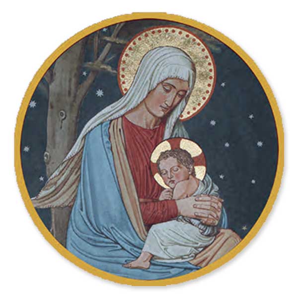 Envelope seal featuring the Basilica image of the Madonna and Child for use with CR2116. 30 per sheet.