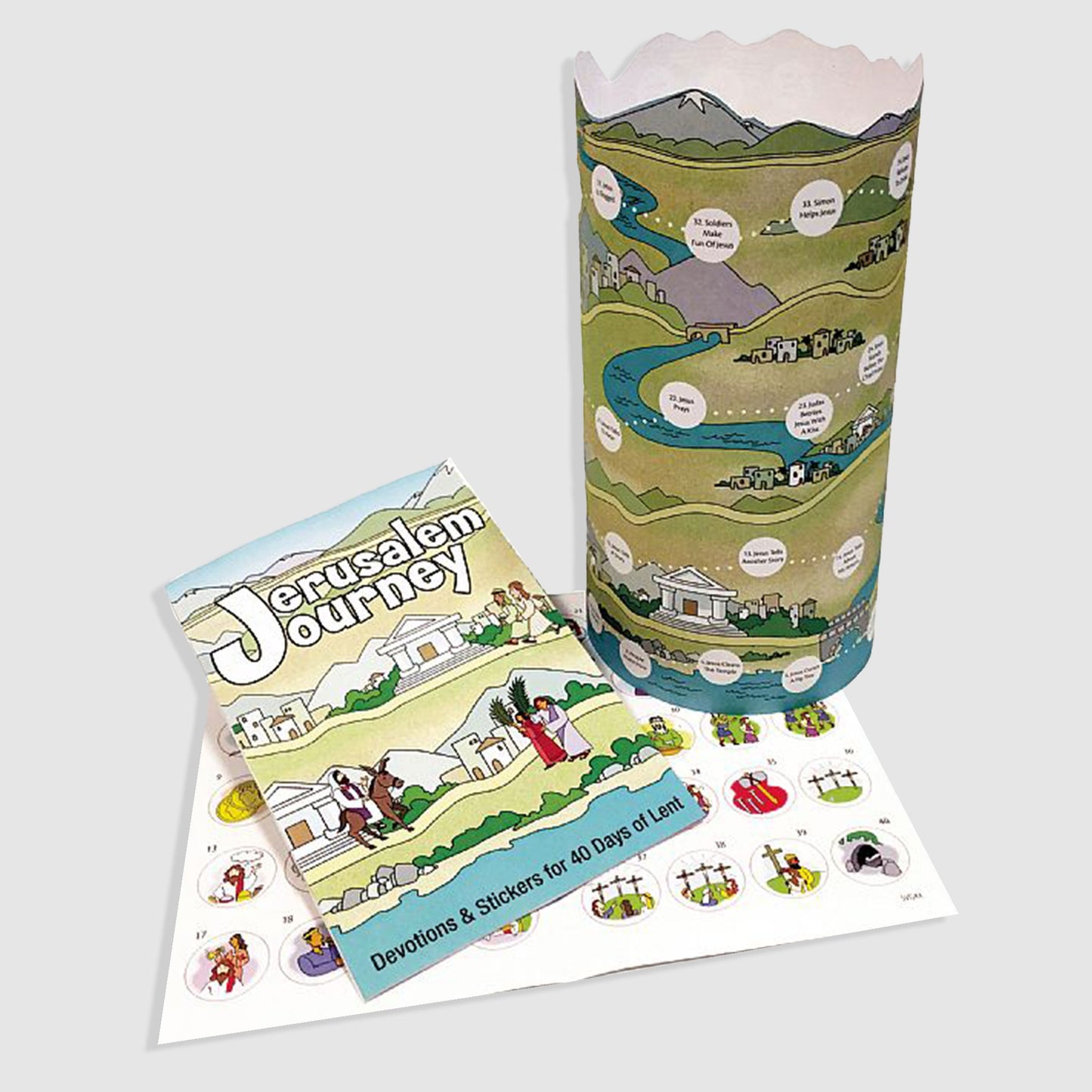 Jerusalem Journey - Lenten Devotions, Centerpiece and Stickers