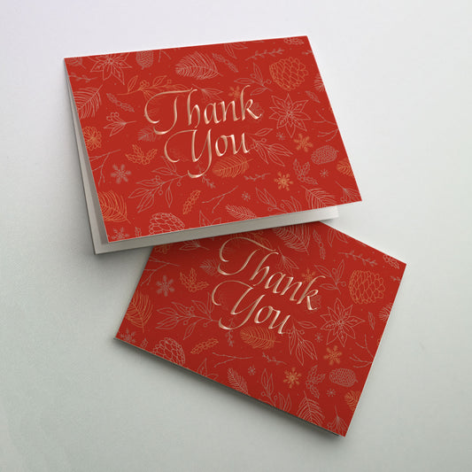 Red Thank You Fall Thank You Notes