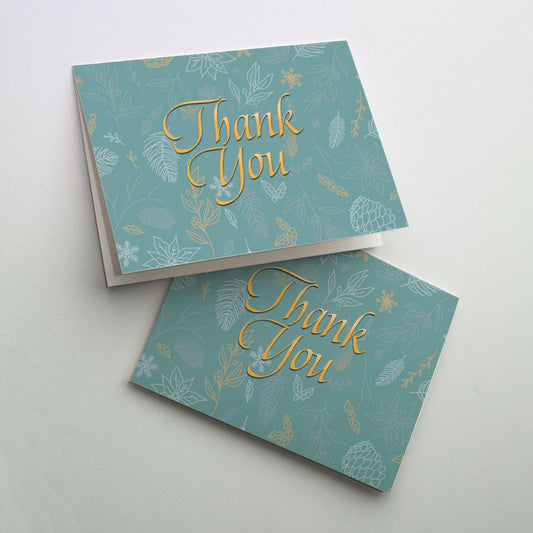 Teal Thank You Fall Thank You Notes