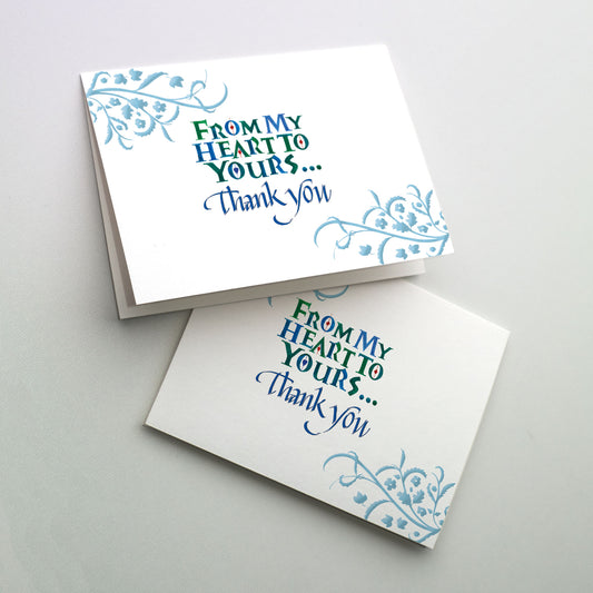 From My Heart to Yours - Foiled Thank You Note