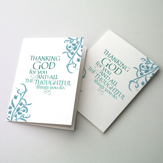 Thanking God for You - Foiled Thank You Note