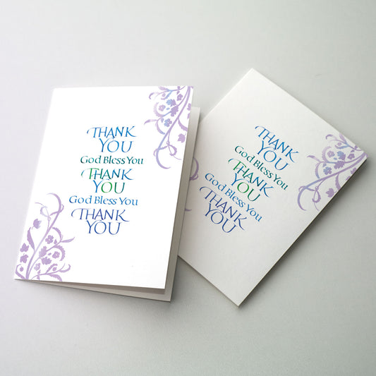 Thank You God Bless You - Foiled Thank You Note