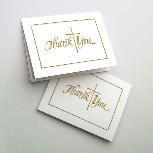 Gold Cross - Thank You Notes